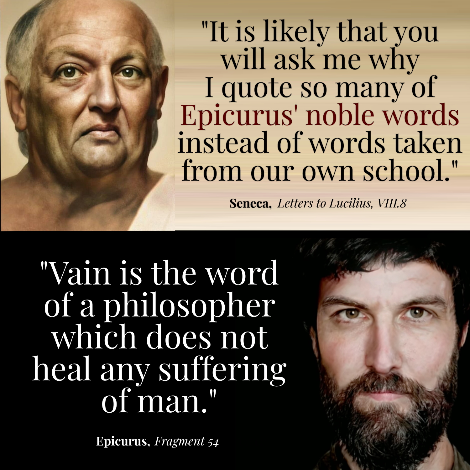 Epicurus' Noble Words