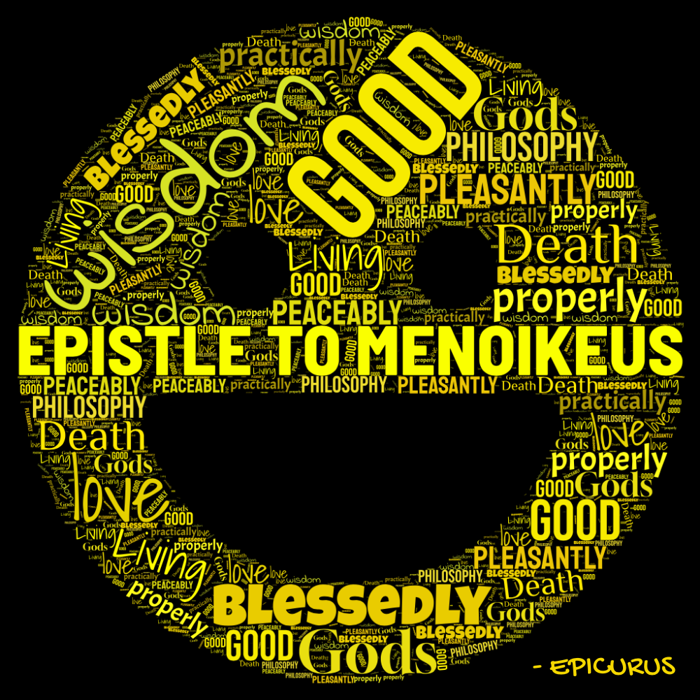 Epistle to Menoikeus Word Cloud